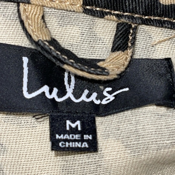 Lulus Women's Jacket Size M Leopard Print Long Sleeve Collar Button Up Pockets - Picture 7 of 9